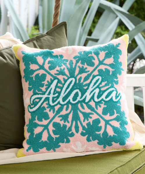 Kahiko】ナニキルト相良刺繍クッションカバー（クッション/クッション