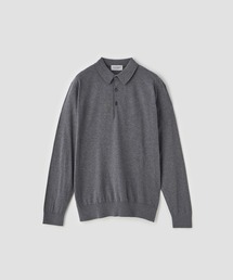 JOHN SMEDLEY | コットン 長袖ニットポロシャツ(ポロシャツ)