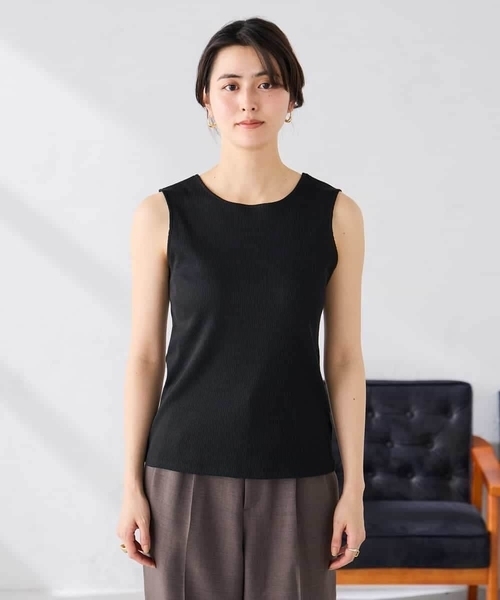 a.v.v(アーヴェヴェ)の「ベーシックテレコタンクトップ(タンクトップ・レディース・ホワイト/ブラウン/ブラック・40/38/36)」の6枚目の写真