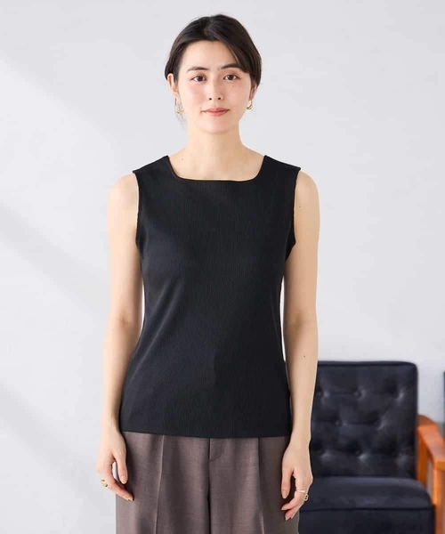 a.v.v(アーヴェヴェ)の「ベーシックテレコタンクトップ(タンクトップ・レディース・ホワイト/ブラウン/ブラック・40/38/36)」の9枚目の写真