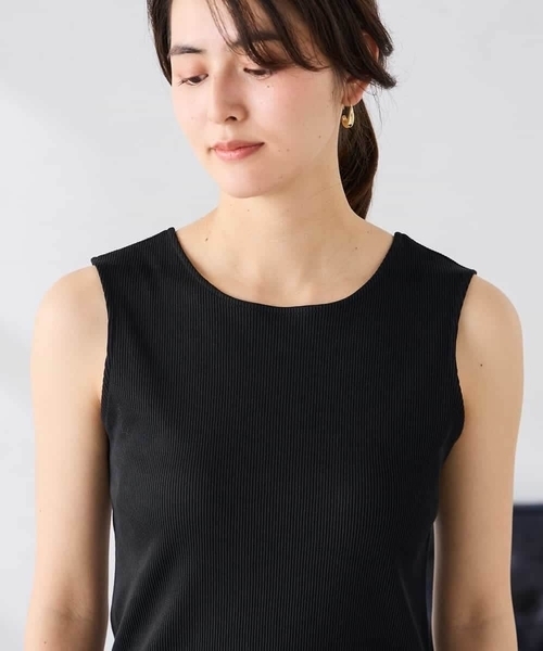 a.v.v(アーヴェヴェ)の「ベーシックテレコタンクトップ(タンクトップ・レディース・ホワイト/ブラウン/ブラック・40/38/36)」の10枚目の写真