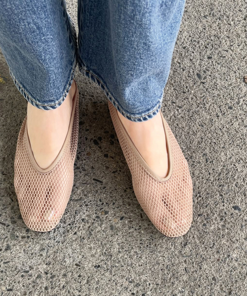 FRAMeWORK(フレームワーク)の「REMME/レメ メッシュスリッポン(その他シューズ・レディース・ブラック/ベージュ・39/38/37/36)」の2枚目の写真