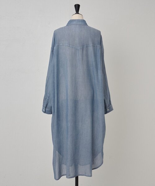 BEARDSLEY（ビアズリー）の「シフォンデニムシャツワンピース（ワンピース・レディース・ブルー・FREE）」の21枚目の写真