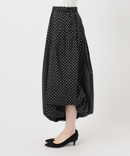 Spick & Span（スピックアンドスパン）の「《一部店舗+WEB限定》Glyph Polka dot Balloon Skirt（スカート・レディース・ブラック・FREE）」の4枚目の写真