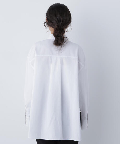 N.（N. Natural Beauty Basic）（エヌエヌナチュラルビューティーベーシック）の「刺繍オックスフォードシャツ（シャツ/ブラウス・レディース・ピンク/パープル/オフホワイト/ブルー・ﾌﾘ-）」の6枚目の写真