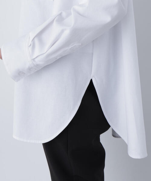 N.（N. Natural Beauty Basic）（エヌエヌナチュラルビューティーベーシック）の「刺繍オックスフォードシャツ（シャツ/ブラウス・レディース・ピンク/パープル/オフホワイト/ブルー・ﾌﾘ-）」の9枚目の写真