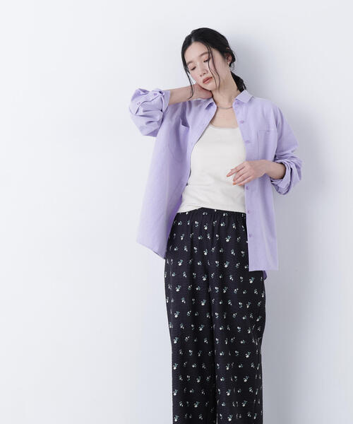 N.（N. Natural Beauty Basic）（エヌエヌナチュラルビューティーベーシック）の「刺繍オックスフォードシャツ（シャツ/ブラウス・レディース・ピンク/パープル/オフホワイト/ブルー・ﾌﾘ-）」の14枚目の写真