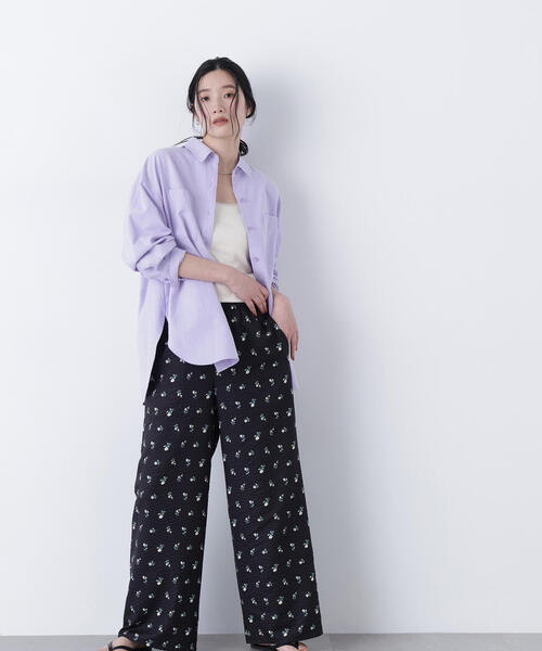 N.（N. Natural Beauty Basic）（エヌエヌナチュラルビューティーベーシック）の「刺繍オックスフォードシャツ（シャツ/ブラウス・レディース・ピンク/パープル/オフホワイト/ブルー・ﾌﾘ-）」の17枚目の写真