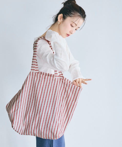 coca（coca）（コカ）の「ビッグサイズトートバッグ（トートバッグ・レディース・レッド/チャコール・ONE SIZE）」の8枚目の写真