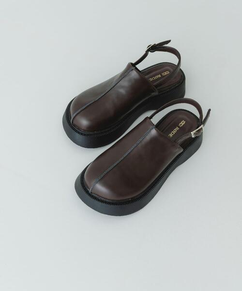 RODE SKO（ロデスコ）の「センターステッチクロッグ（サンダル・レディース・ブラック/ダークブラウン・38/37/36）」の2枚目の写真