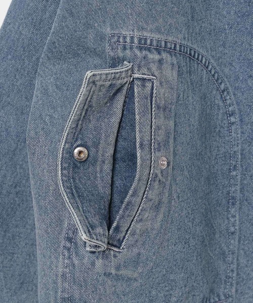 ALAND（エーランド）の「セットアップ着用可能【UNISEX】ALAND／デニムアノラックジャケット（デニムジャケット・レディース・ブラック/ブルー・LARGE/SMALL）」の18枚目の写真