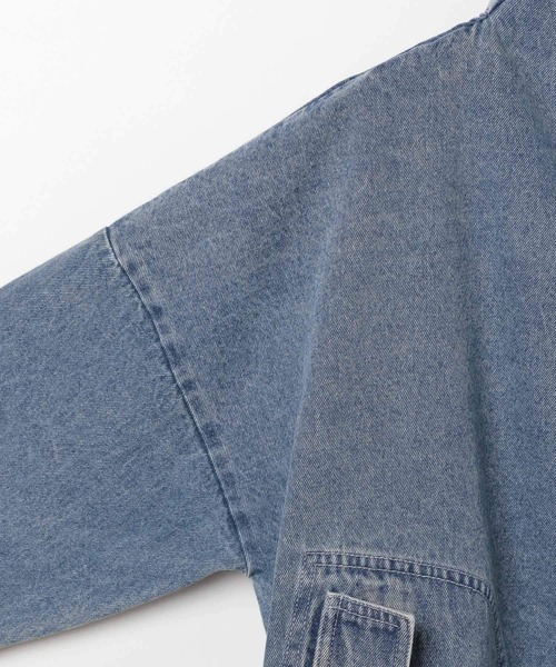 ALAND（エーランド）の「セットアップ着用可能【UNISEX】ALAND／デニムアノラックジャケット（デニムジャケット・レディース・ブラック/ブルー・LARGE/SMALL）」の19枚目の写真
