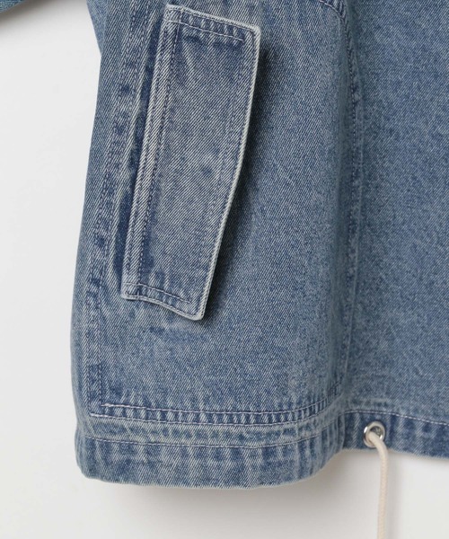 ALAND（エーランド）の「セットアップ着用可能【UNISEX】ALAND／デニムアノラックジャケット（デニムジャケット・レディース・ブラック/ブルー・LARGE/SMALL）」の20枚目の写真