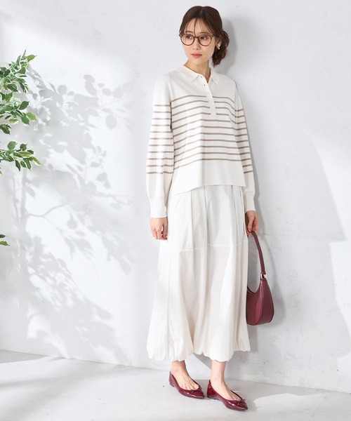 GALLORIA（ギャローリア）の「バルーンスカート（スカート・レディース・オフホワイト/ブラック・L/LL/M/S）」の3枚目の写真