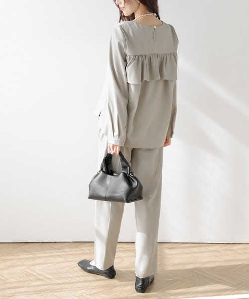 セール】バックフリルブラウス&パンツ セットアップ（セットアップ
