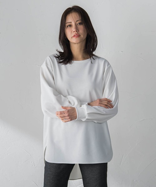 LAUTREAMONT（ロートレアモン）の「【WEB限定】季節をつなぐ万能Tブラウス（シャツ/ブラウス・レディース・ホワイト/ブラック・9号/7号）」の3枚目の写真