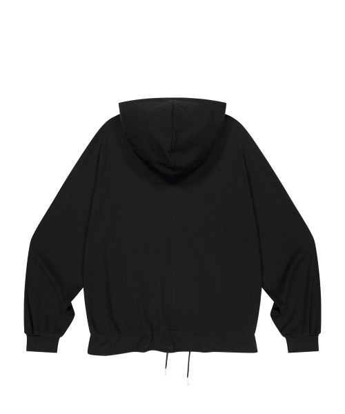 ILLIGO(イリゴ)の「クロシェラビットフードジップアップブラック(パーカー・レディース・その他・OS)」の5枚目の写真