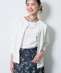 INDIVI | 【洗える／前後2WAY／アンサンブル可能】ドルマンスリーブカーディガン(カーディガン/ボレロ)