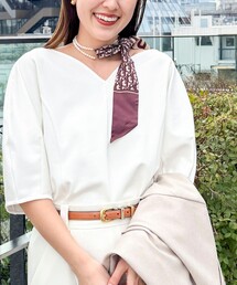 【WEB限定】ウォッシャブルハートネックカットソー