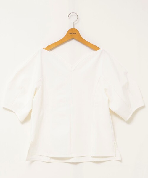 NOLLEY’S（ノーリーズ）の「【WEB限定】ウォッシャブルハートネックカットソー（Tシャツ/カットソー・レディース・ネイビー/オフホワイト/レッド・FREE）」の8枚目の写真