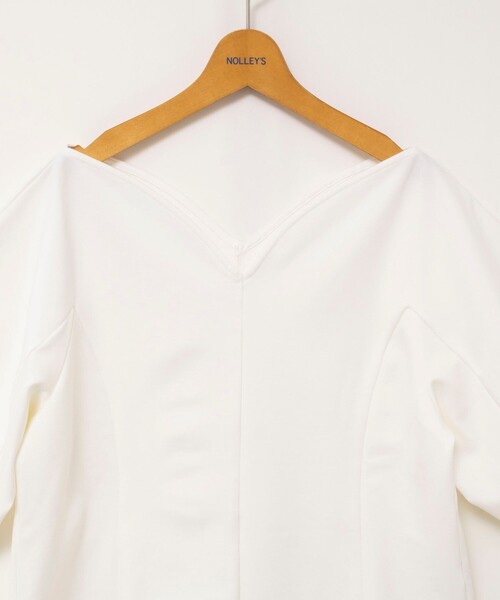 NOLLEY’S（ノーリーズ）の「【WEB限定】ウォッシャブルハートネックカットソー（Tシャツ/カットソー・レディース・ネイビー/オフホワイト/レッド・FREE）」の9枚目の写真