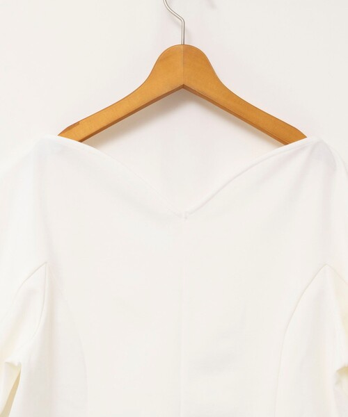 NOLLEY’S（ノーリーズ）の「【WEB限定】ウォッシャブルハートネックカットソー（Tシャツ/カットソー・レディース・ネイビー/オフホワイト/レッド・FREE）」の14枚目の写真