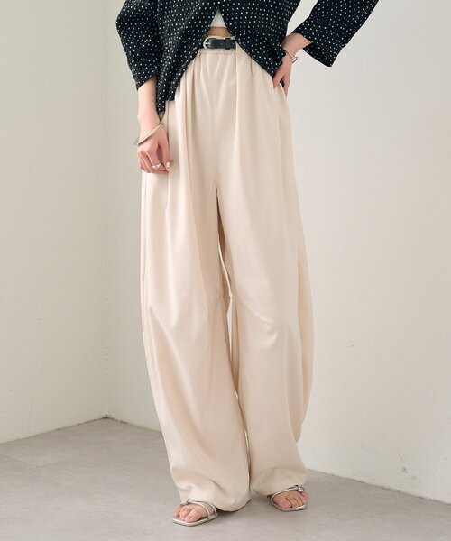 mystic(ミスティック)の「ベルト付きボリュームスラックス(スラックス・レディース・ブラック/アイボリー/グレー・0/2/1)」の21枚目の写真