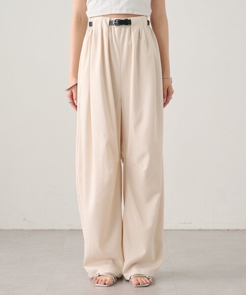 mystic(ミスティック)の「ベルト付きボリュームスラックス(スラックス・レディース・ブラック/アイボリー/グレー・0/2/1)」の20枚目の写真