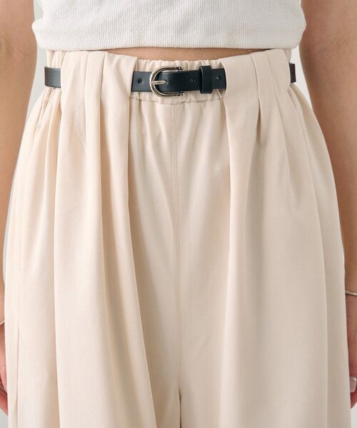 mystic(ミスティック)の「ベルト付きボリュームスラックス(スラックス・レディース・ブラック/アイボリー/グレー・0/2/1)」の19枚目の写真