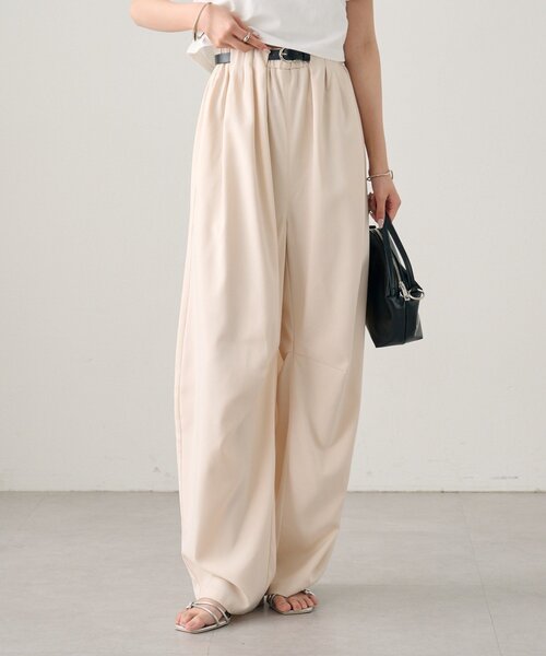 mystic(ミスティック)の「ベルト付きボリュームスラックス(スラックス・レディース・ブラック/アイボリー/グレー・0/2/1)」の8枚目の写真