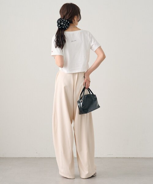 mystic(ミスティック)の「ベルト付きボリュームスラックス(スラックス・レディース・ブラック/アイボリー/グレー・0/2/1)」の6枚目の写真