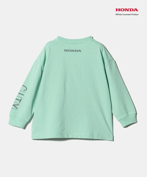 green label relaxing（グリーンレーベルリラクシング）の「【別注】＜URBAMENT＞Honda ロングスリーブ Tシャツ / キッズ 100cm-130cm（Tシャツ/カットソー・キッズ・ライム/イエロー/ネイビー・130cm/100cm/120cm/110cm）」の9枚目の写真