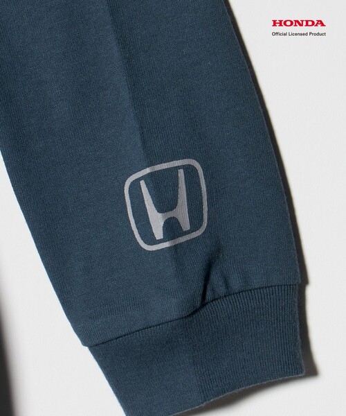 green label relaxing（グリーンレーベルリラクシング）の「【別注】＜URBAMENT＞Honda ロングスリーブ Tシャツ / キッズ 100cm-130cm（Tシャツ/カットソー・キッズ・ライム/イエロー/ネイビー・130cm/100cm/120cm/110cm）」の18枚目の写真