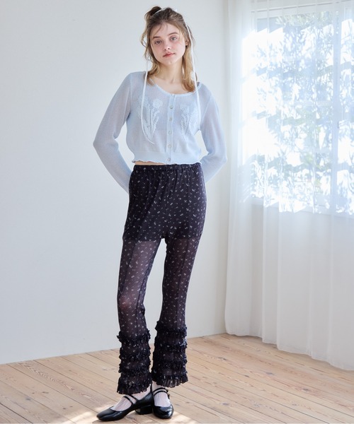 etre loin(エトルワン)の「Frill tulle print pants(その他パンツ・レディース・ホワイト/ブラック/アイボリー・M)」の20枚目の写真