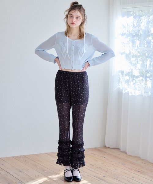 etre loin(エトルワン)の「Frill tulle print pants(その他パンツ・レディース・ホワイト/ブラック/アイボリー・M)」の18枚目の写真