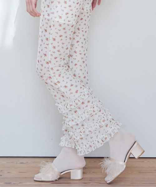 etre loin(エトルワン)の「Frill tulle print pants(その他パンツ・レディース・ホワイト/ブラック/アイボリー・M)」の12枚目の写真