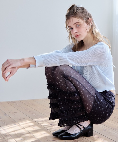 etre loin(エトルワン)の「Frill tulle print pants(その他パンツ・レディース・ホワイト/ブラック/アイボリー・M)」の11枚目の写真