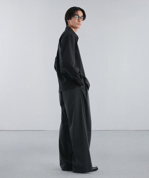 Adoon plain（アドーンプレーン）の「RAFFINEL LINEN-BLEND MULTI -BUTTON SHIRT / ラフィネルリネンブレンドマルチボタンシャツ（シャツ/ブラウス・メンズ・ブラック/ライトグレー/ブルー・LARGE/MEDIUM）」の19枚目の写真