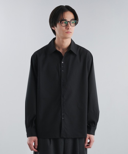 Adoon plain（アドーンプレーン）の「RAFFINEL LINEN-BLEND MULTI -BUTTON SHIRT / ラフィネルリネンブレンドマルチボタンシャツ（シャツ/ブラウス・メンズ・ブラック/ライトグレー/ブルー・LARGE/MEDIUM）」の14枚目の写真