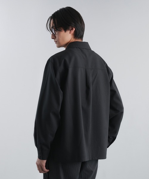 Adoon plain（アドーンプレーン）の「RAFFINEL LINEN-BLEND MULTI -BUTTON SHIRT / ラフィネルリネンブレンドマルチボタンシャツ（シャツ/ブラウス・メンズ・ブラック/ライトグレー/ブルー・LARGE/MEDIUM）」の11枚目の写真