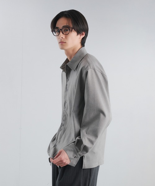 Adoon plain（アドーンプレーン）の「RAFFINEL LINEN-BLEND MULTI -BUTTON SHIRT / ラフィネルリネンブレンドマルチボタンシャツ（シャツ/ブラウス・メンズ・ブラック/ライトグレー/ブルー・LARGE/MEDIUM）」の19枚目の写真