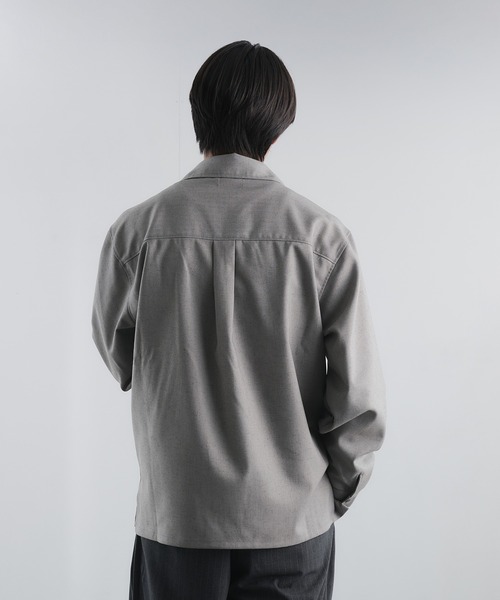 Adoon plain（アドーンプレーン）の「RAFFINEL LINEN-BLEND MULTI -BUTTON SHIRT / ラフィネルリネンブレンドマルチボタンシャツ（シャツ/ブラウス・メンズ・ブラック/ライトグレー/ブルー・LARGE/MEDIUM）」の20枚目の写真
