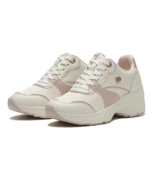 Hawkins(ホーキンス)の「HAWKINS ホーキンス CHERIE 6.5 ヒールアップスニーカー HW20400 IVORY/PINK(スニーカー・レディース・マルチ・8/7h/7/6h/5h/6)」の5枚目の写真