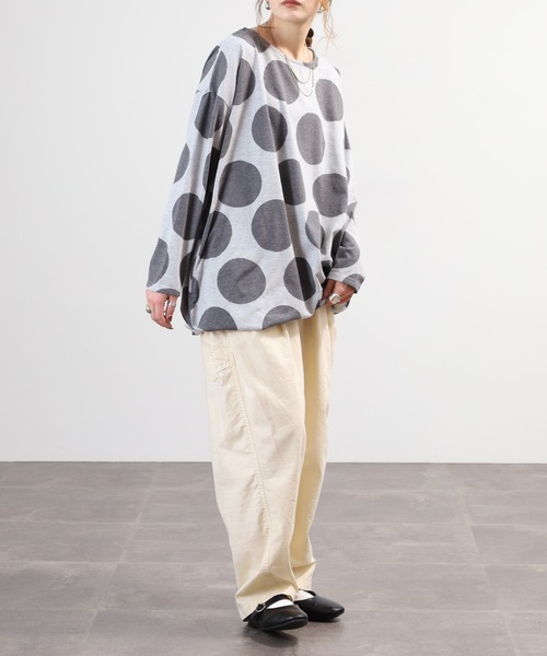 BARNDOOR(バーンドア)の「天竺長袖タックチュニック 26AW(チュニック・レディース・イエロー系1/ブラック系2/グリーン系2/グレー系3・FREE)」の10枚目の写真