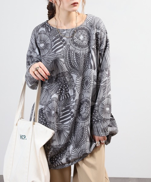 BARNDOOR(バーンドア)の「天竺長袖タックチュニック 26AW(チュニック・レディース・イエロー系1/ブラック系2/グリーン系2/グレー系3・FREE)」の14枚目の写真