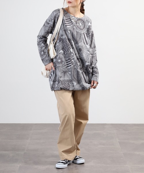 BARNDOOR(バーンドア)の「天竺長袖タックチュニック 26AW(チュニック・レディース・イエロー系1/ブラック系2/グリーン系2/グレー系3・FREE)」の18枚目の写真