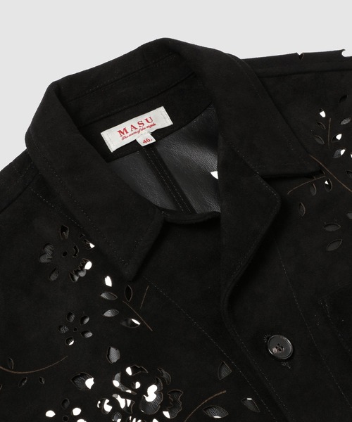 MASU(エムエーエスユー)の「BANDANA HOLE LEATHER HALF SLEEVE SHIRT(シャツ/ブラウス・メンズ・モスグリーン/ブラック・48/46)」の4枚目の写真