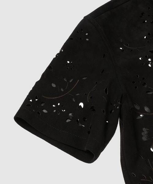MASU(エムエーエスユー)の「BANDANA HOLE LEATHER HALF SLEEVE SHIRT(シャツ/ブラウス・メンズ・モスグリーン/ブラック・48/46)」の6枚目の写真