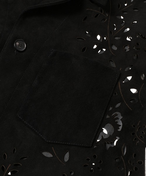 MASU(エムエーエスユー)の「BANDANA HOLE LEATHER HALF SLEEVE SHIRT(シャツ/ブラウス・メンズ・モスグリーン/ブラック・48/46)」の7枚目の写真
