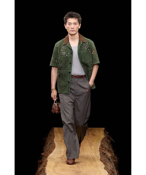 MASU(エムエーエスユー)の「BANDANA HOLE LEATHER HALF SLEEVE SHIRT(シャツ/ブラウス・メンズ・モスグリーン/ブラック・48/46)」の10枚目の写真